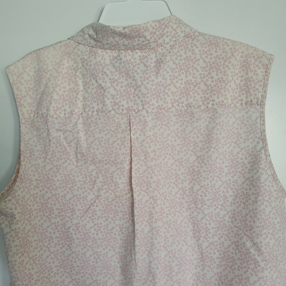 Vintage Womens Nike Golf Tank Top Button Front L Pink Flower Print - Picture 11 of 11